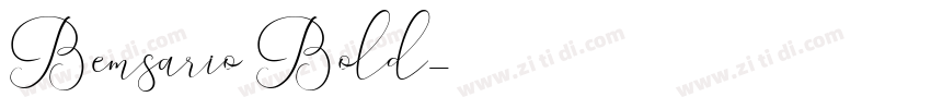 Bemsario Bold字体转换
